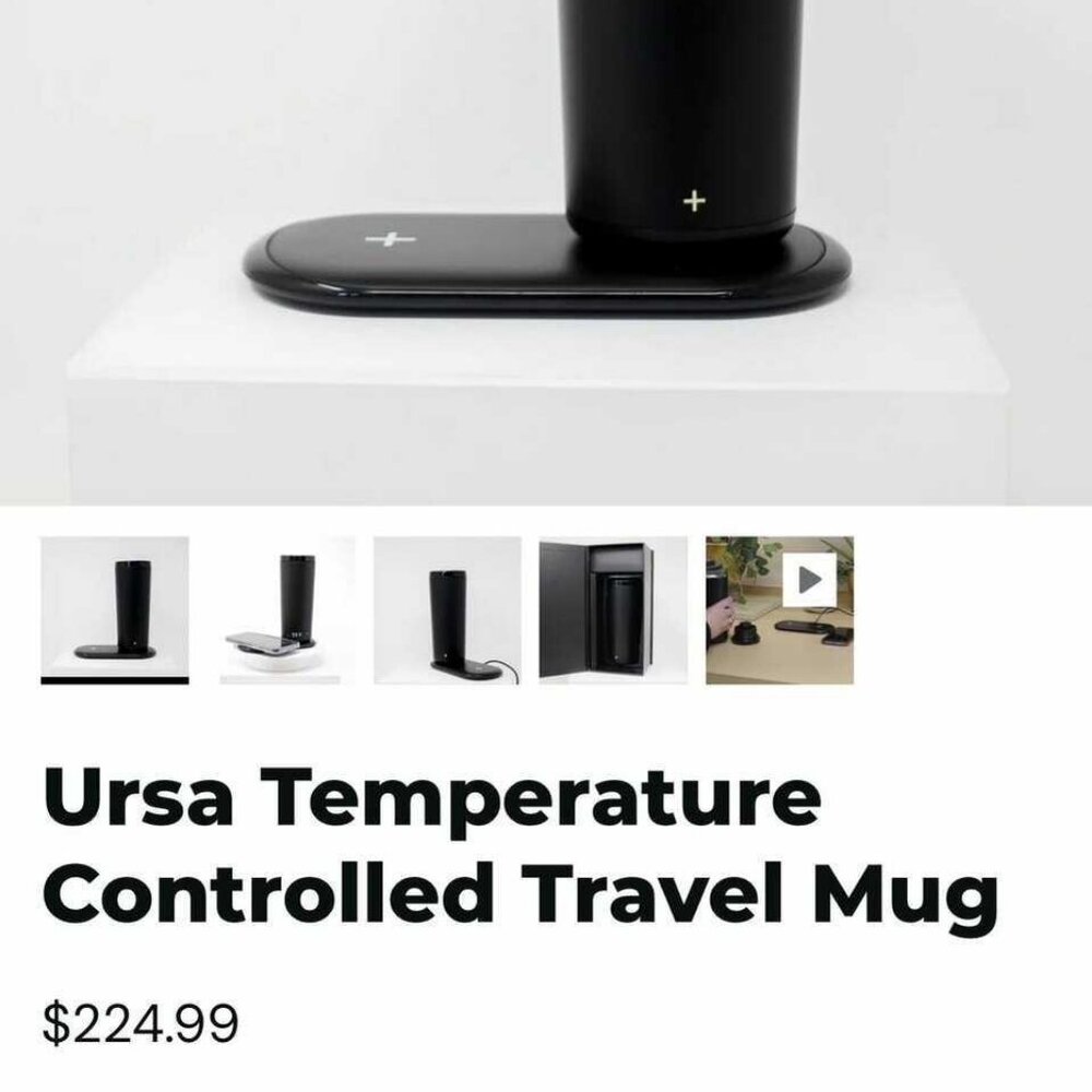 TEMPERATURE CONTROLLED TRAVEL MUG PLUS DUAL CHARGER - BRAND NEW!